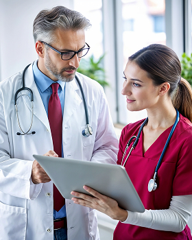 ClinicCore team at work — placeholder, replace before launch